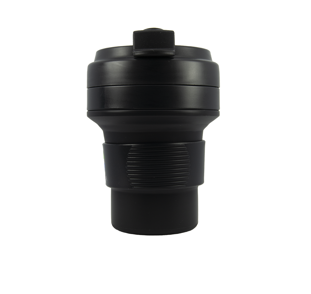 Side view of ecocup revealing sleeve grips